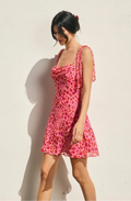 Wild Rose Shoulder Sash Mini Dress