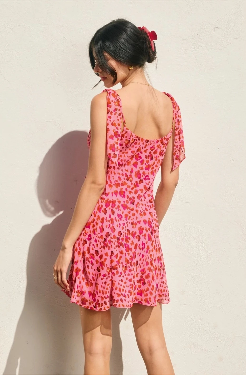 Wild Rose Shoulder Sash Mini Dress