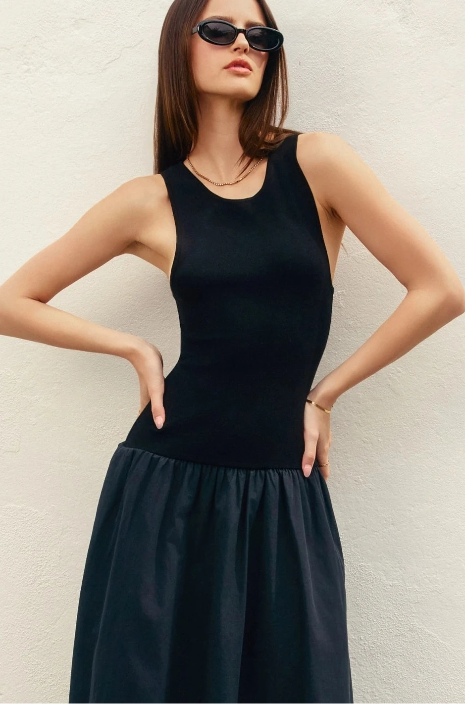 Midnight Ink Crew Neck Knitted Dress